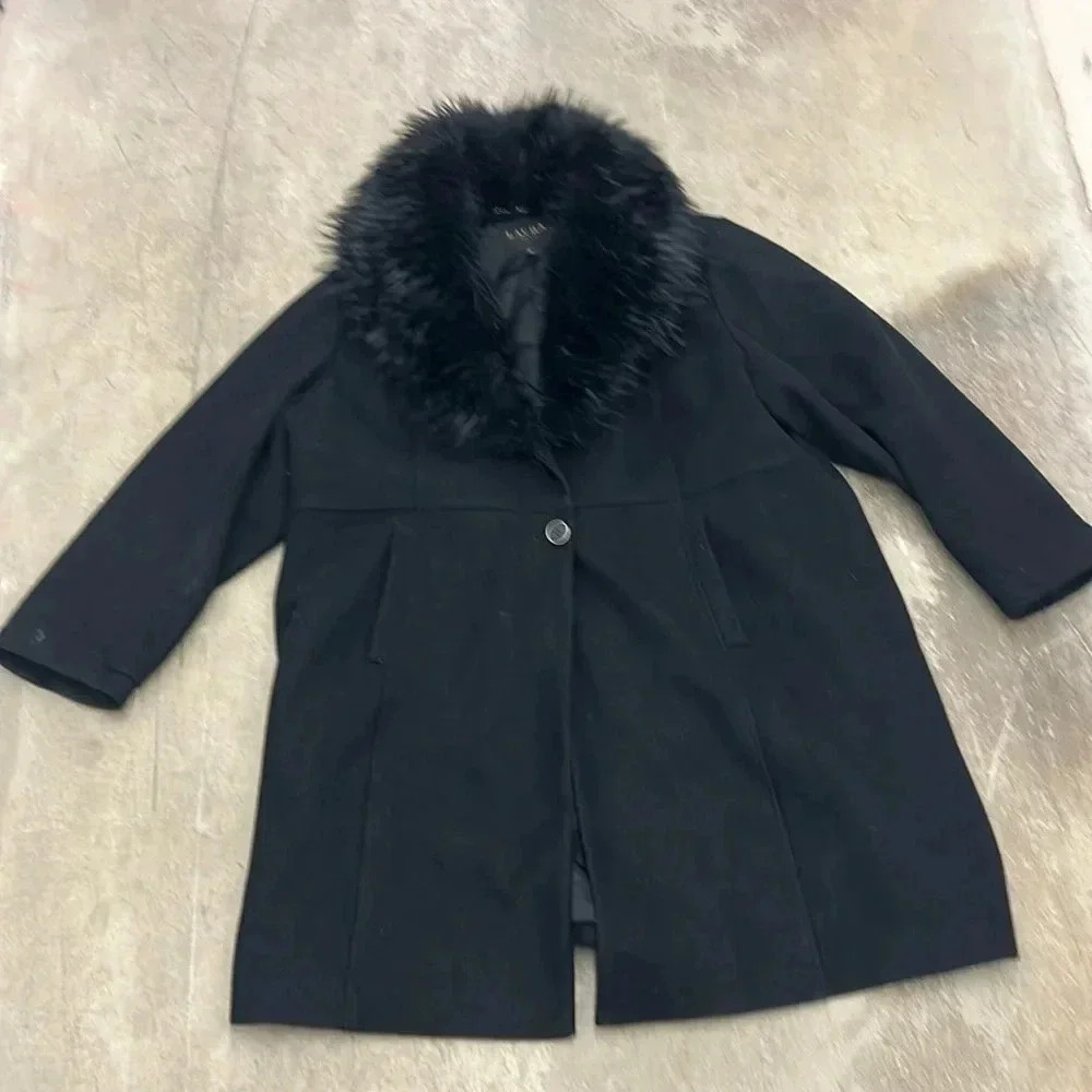 Laura plus wool blend pea coat